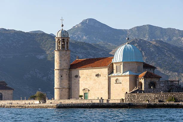 Perast Montenegro Our Lady of the Rocks island church on the Bay of Kotor 