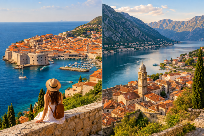 Best time to visit Croatia and Montenegro Dubrovnik Old Town and Bay of Kotor representing the classic combined Adriatic itinerary